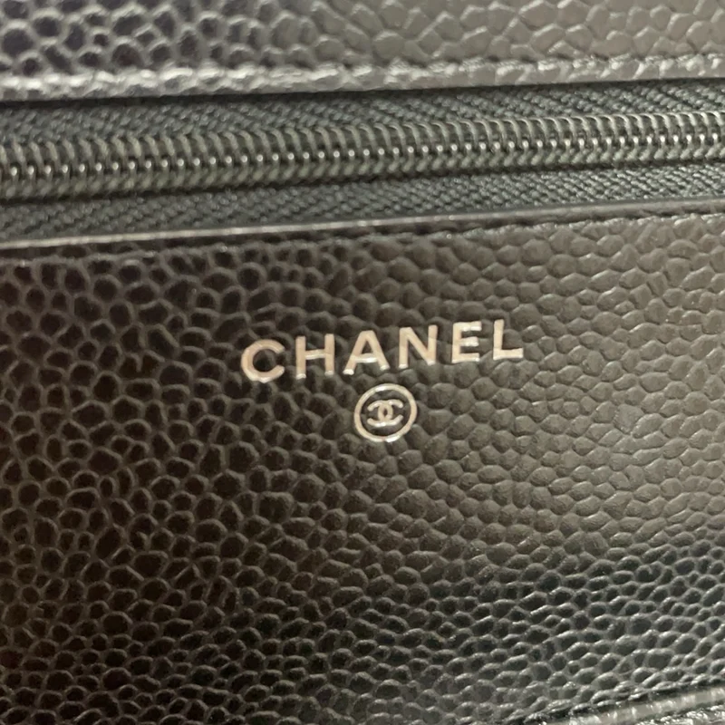 Chanel Timeless Wallet on Chain (WOC) Black Caviar 2020