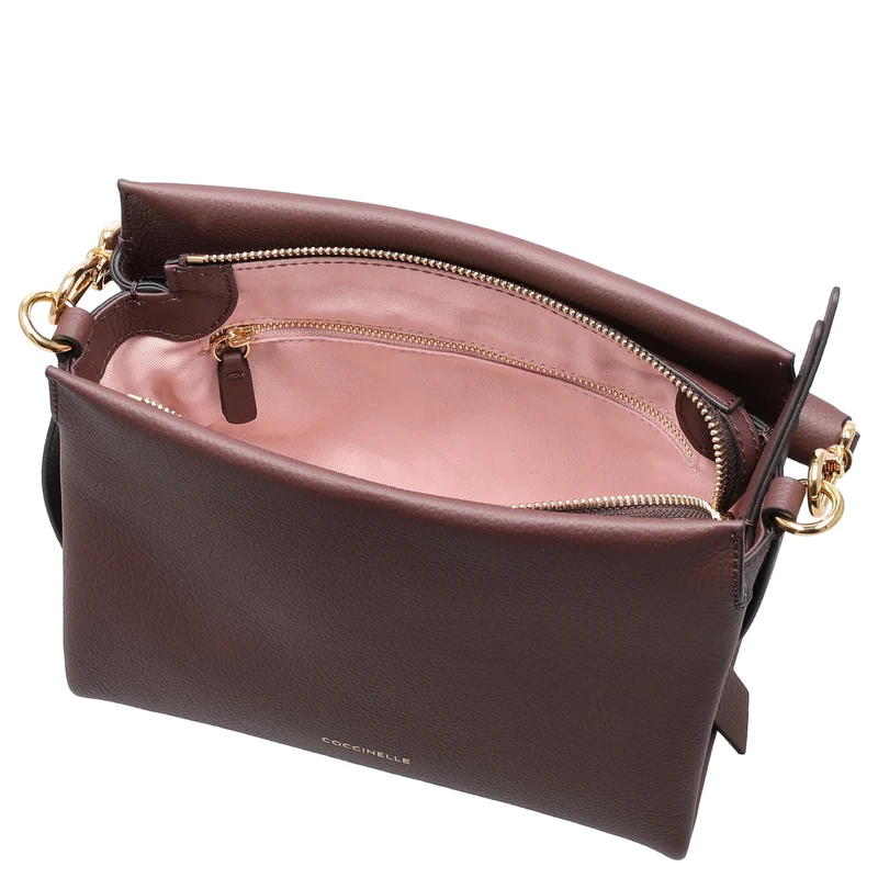 Coccinelle Boheme Grana Double - Henkeltasche S 23 cm (berry/winter rose)