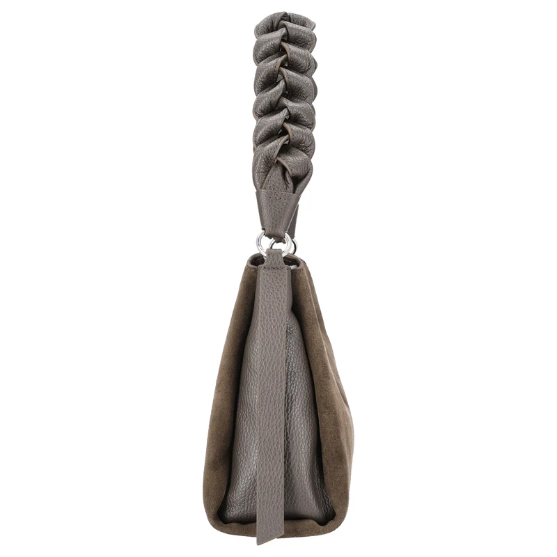 Coccinelle Boheme Suede Bimaterial - Schultertasche 30 cm (fango/fango)