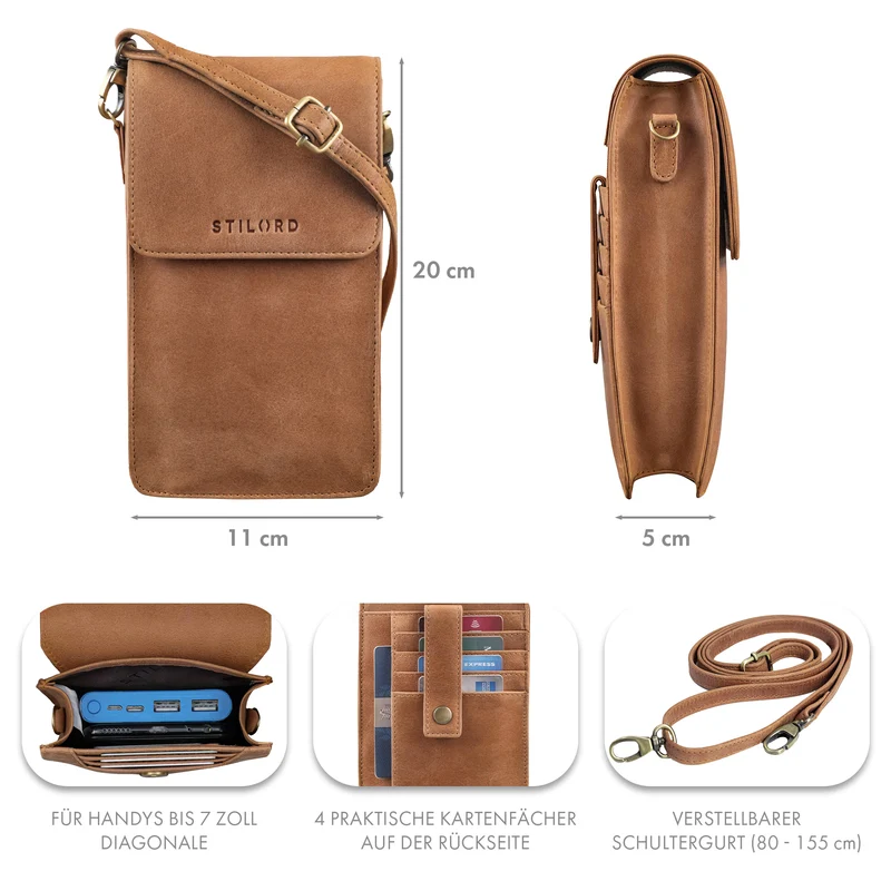 "Imola" Echtleder Handytasche 7 Zoll Damen Herren
