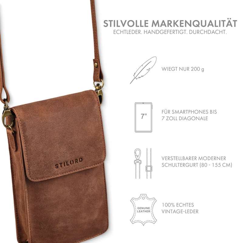 "Imola" Echtleder Handytasche 7 Zoll Damen Herren