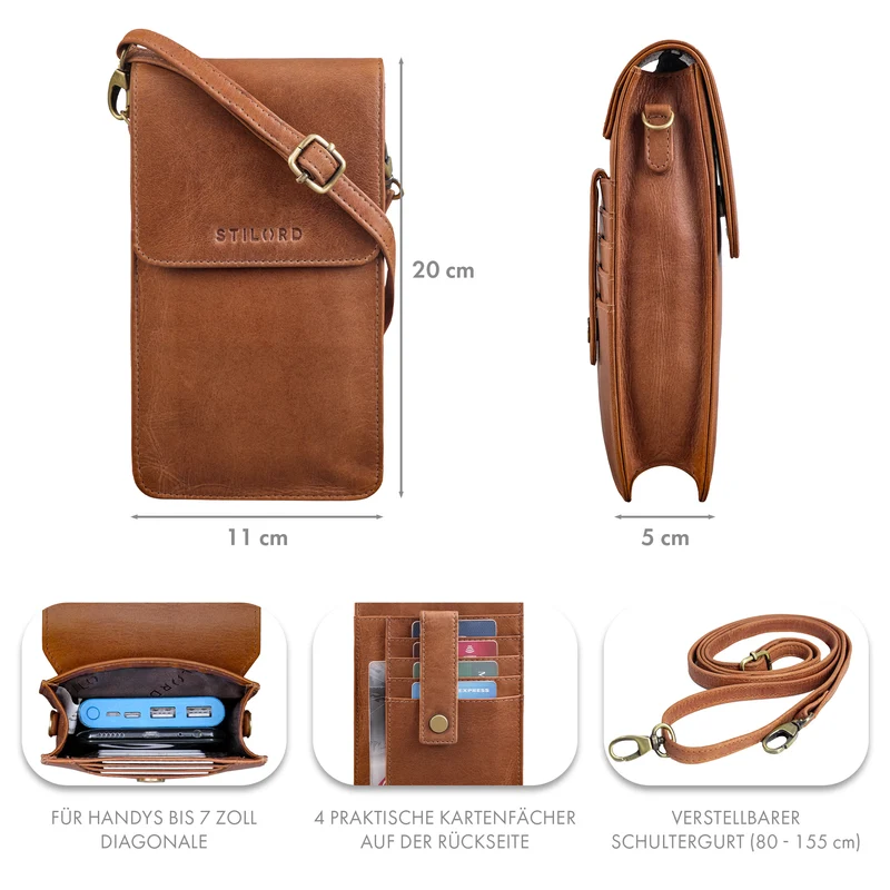 "Imola" Echtleder Handytasche 7 Zoll Damen Herren