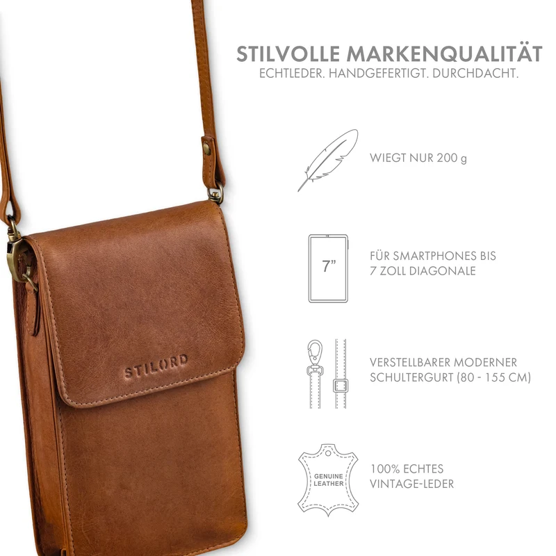 "Imola" Echtleder Handytasche 7 Zoll Damen Herren