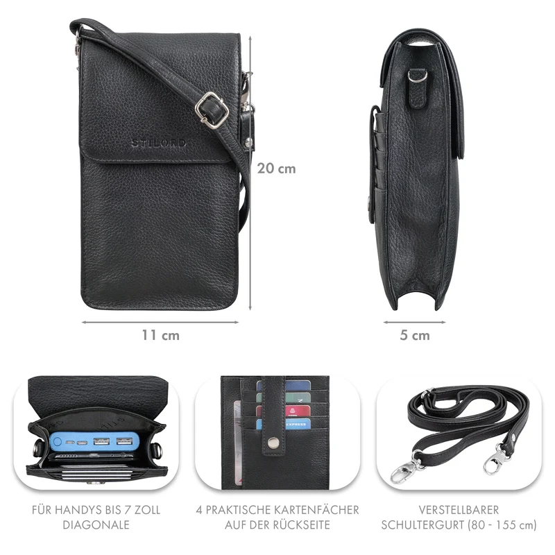 "Imola" Echtleder Handytasche 7 Zoll Damen Herren