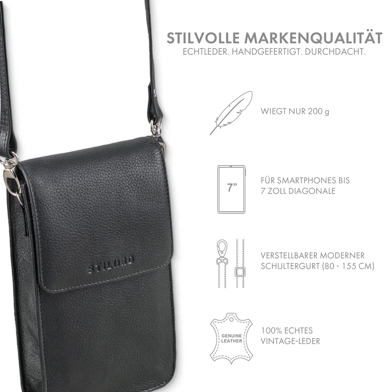 "Imola" Echtleder Handytasche 7 Zoll Damen Herren