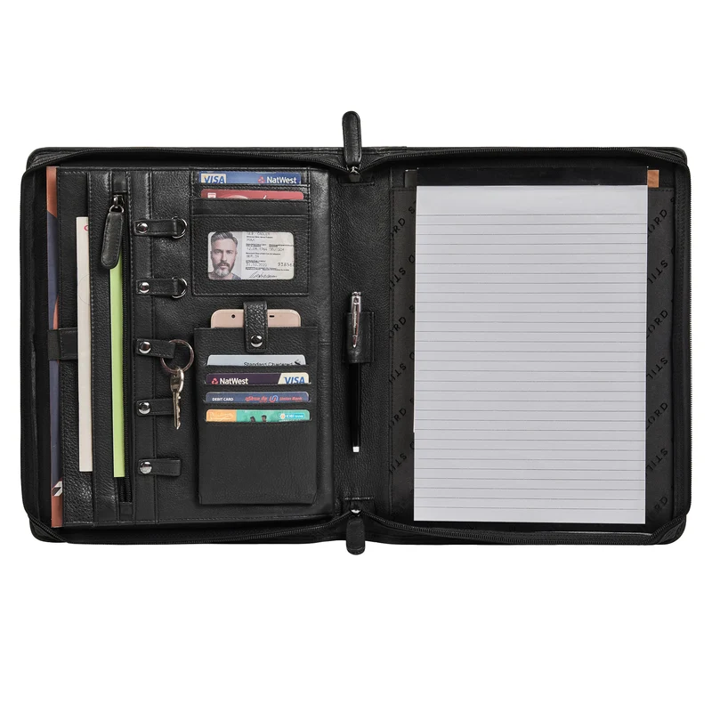 "Marek" Echtleder Dokumentenmappe A4 mit Tabletfach 13 - 13,6 Zoll