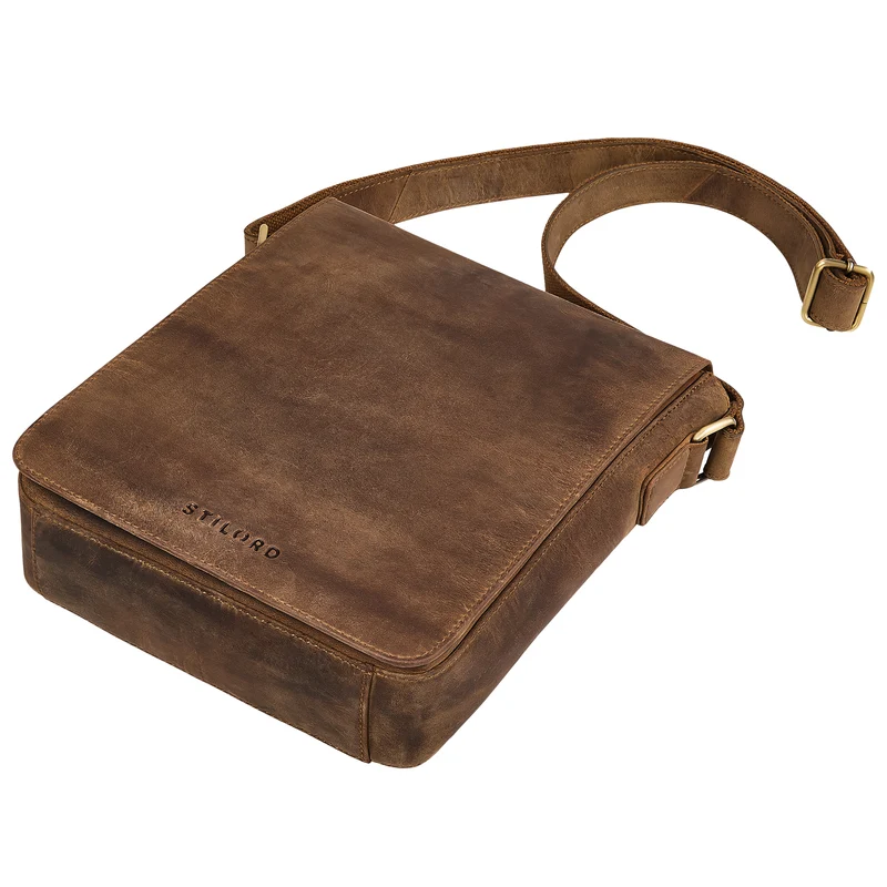 "Cosmo" Vintage Ledertasche Herren Umhängetasche Groß