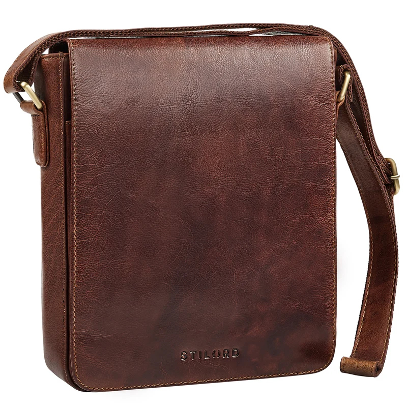 "Cosmo" Vintage Ledertasche Herren Umhängetasche Groß