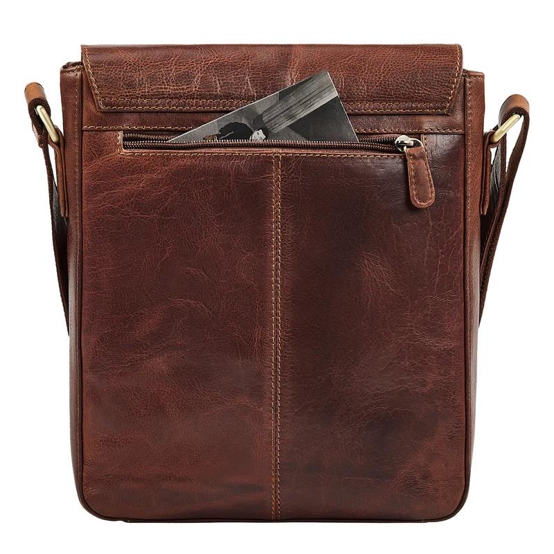 "Cosmo" Vintage Ledertasche Herren Umhängetasche Groß