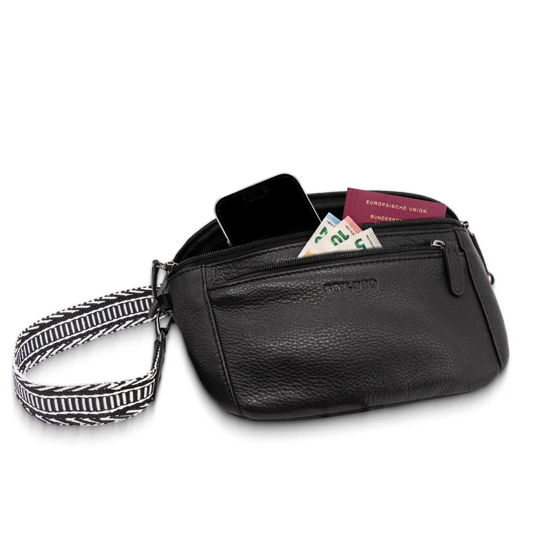 "Iowa" Crossbody Bag Damen Leder 2 in 1 Leder Bauchtasche