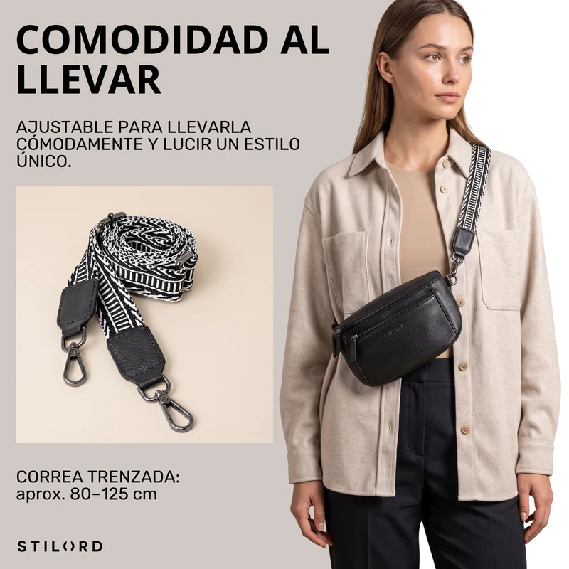 "Iowa" Crossbody Bag Damen Leder 2 in 1 Leder Bauchtasche