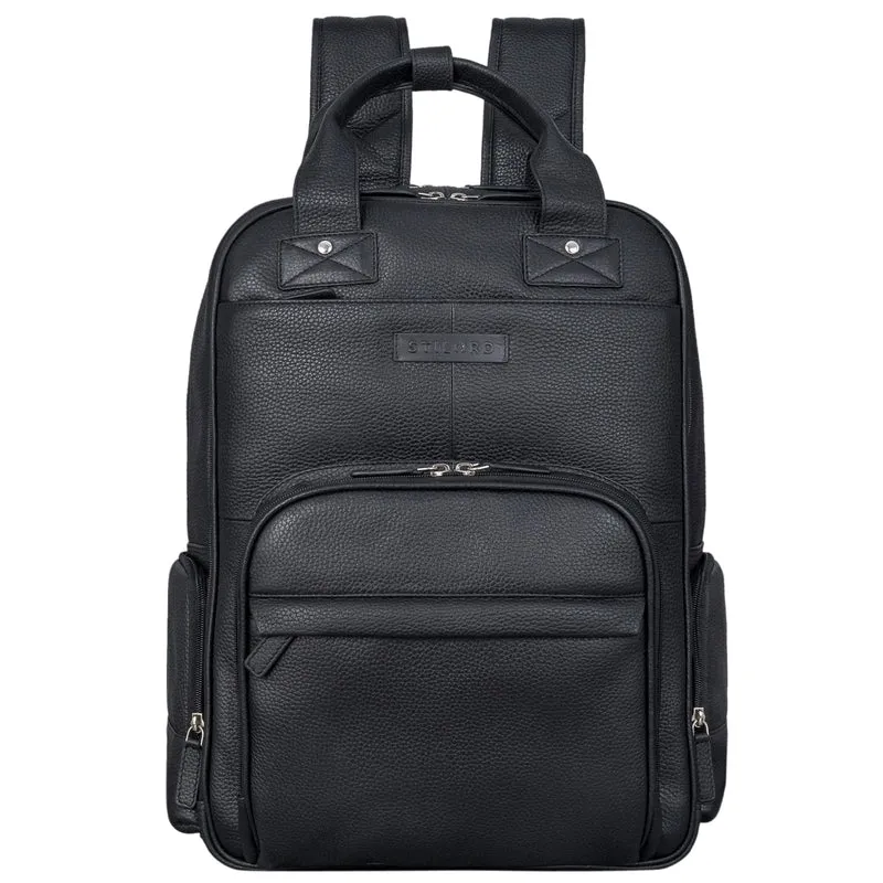 "Fiena" Lässiger Leder Wickelrucksack Groß