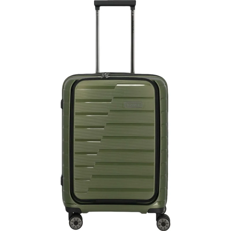 Travelite Air Base 4-Rollen-Kabinentrolley mit Vortasche S 55 cm -Olive