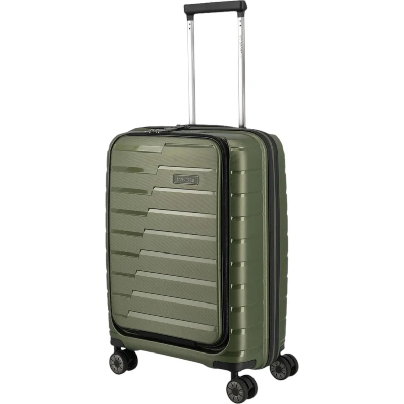 Travelite Air Base 4-Rollen-Kabinentrolley mit Vortasche S 55 cm -Olive