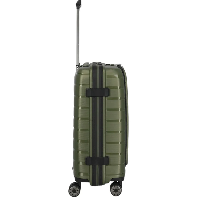 Travelite Air Base 4-Rollen-Kabinentrolley mit Vortasche S 55 cm -Olive