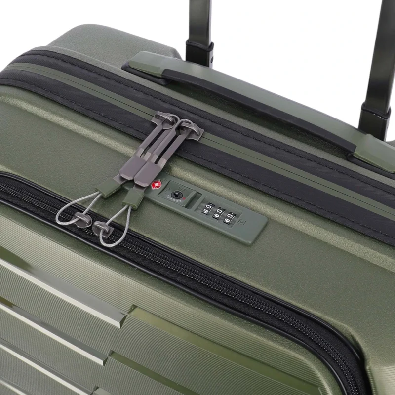 Travelite Air Base 4-Rollen-Kabinentrolley mit Vortasche S 55 cm -Olive