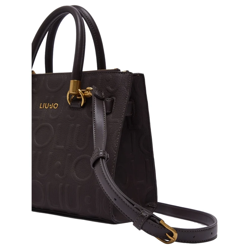 Liu Jo Manh S Satchel Logoprägung - Umhängetasche 27 cm (deep brown)