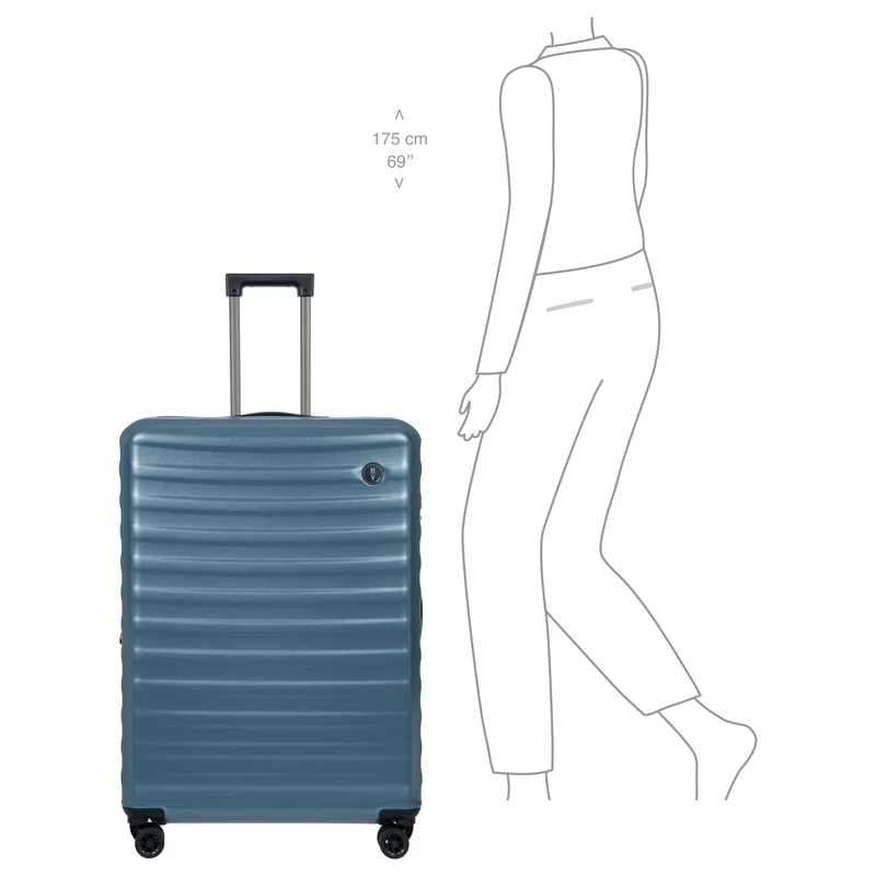 Brics Nausicaa - 4-Rollen-Trolley 78 cm erw. (grey blue)