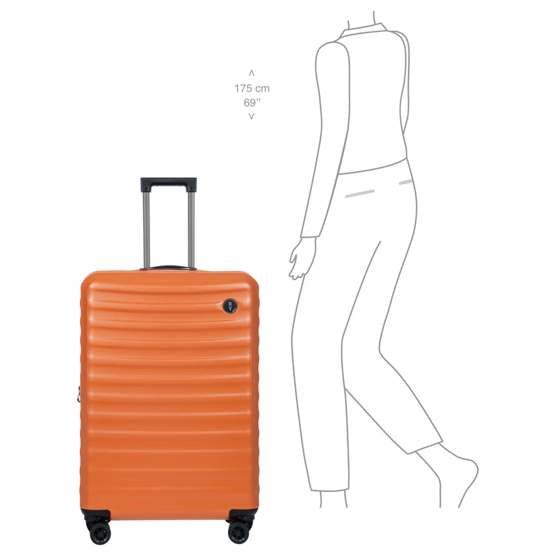 Brics Nausicaa - 4-Rollen-Trolley 78 cm erw. (orange)