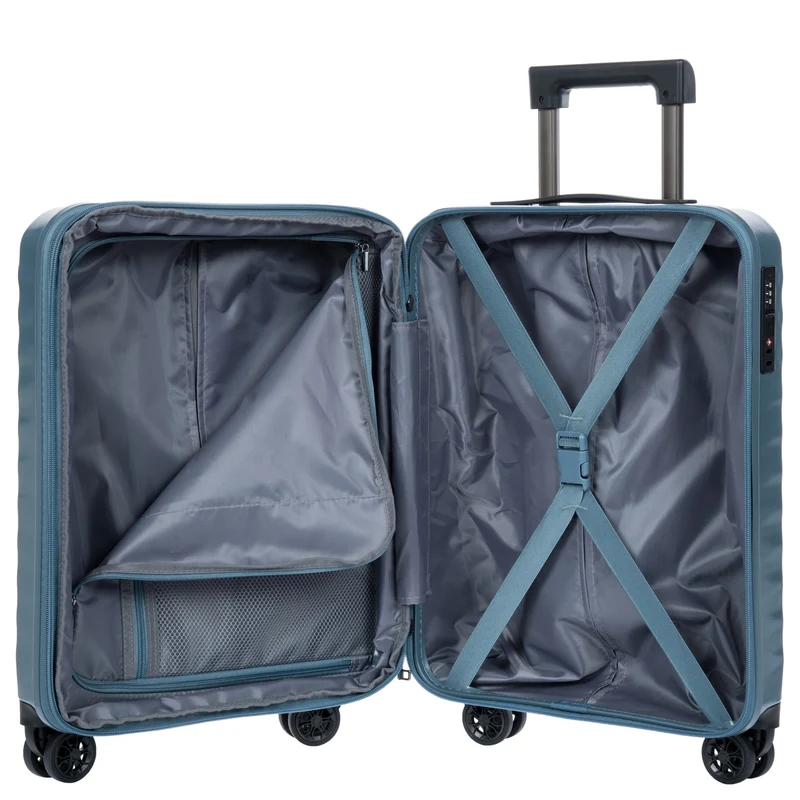 Brics Nausicaa - 4-Rollen-Kabinentrolley 55 cm erw. (grey blue)