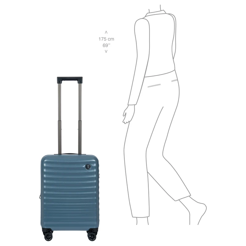Brics Nausicaa - 4-Rollen-Kabinentrolley 55 cm erw. (grey blue)