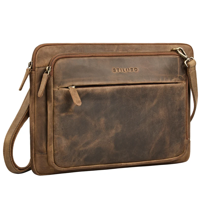 "Clarity" Schmale Laptophülle 15 15.6 16 Zoll Leder Herren
