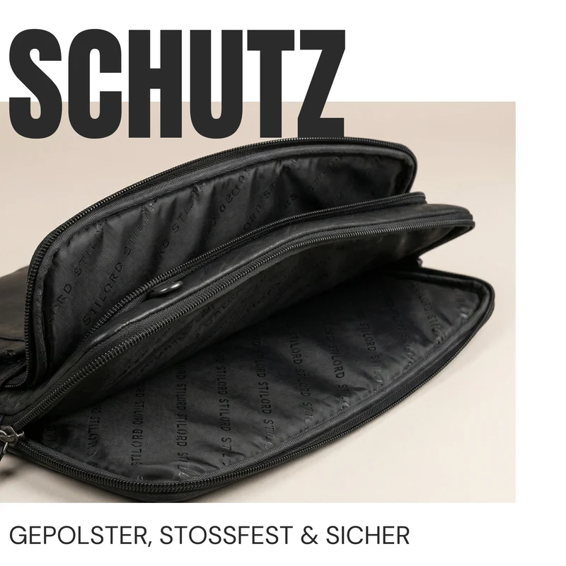 "Clarity" Schmale Laptophülle 15 15.6 16 Zoll Leder Herren