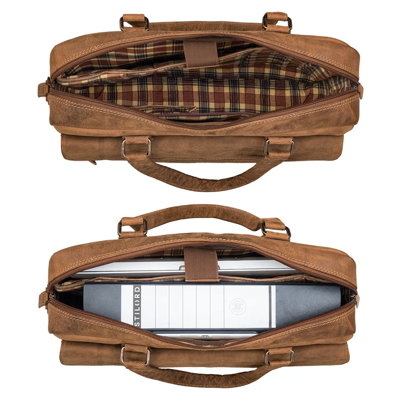 "Matthew" Leder Aktentasche A4 Damen & Herren Laptop bis 16 Zoll