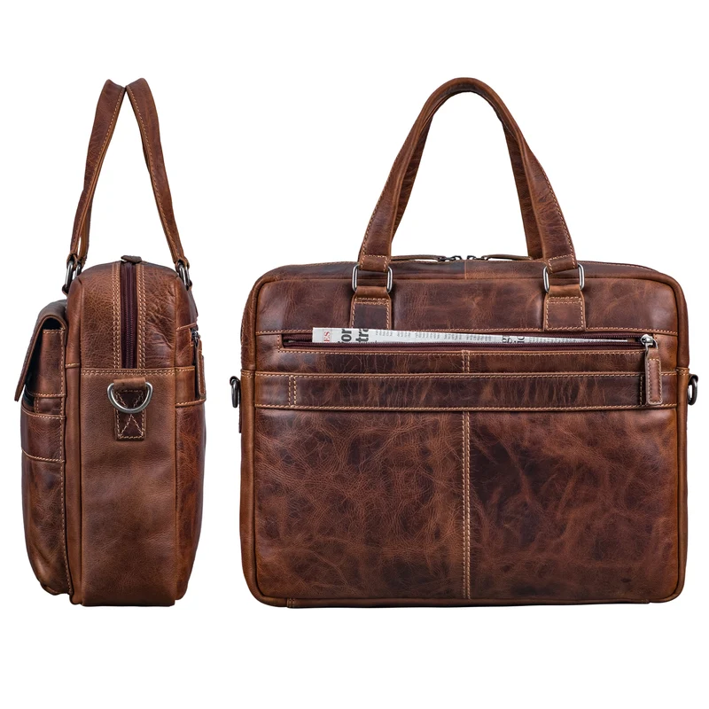"Matthew" Leder Aktentasche A4 Damen & Herren Laptop bis 16 Zoll