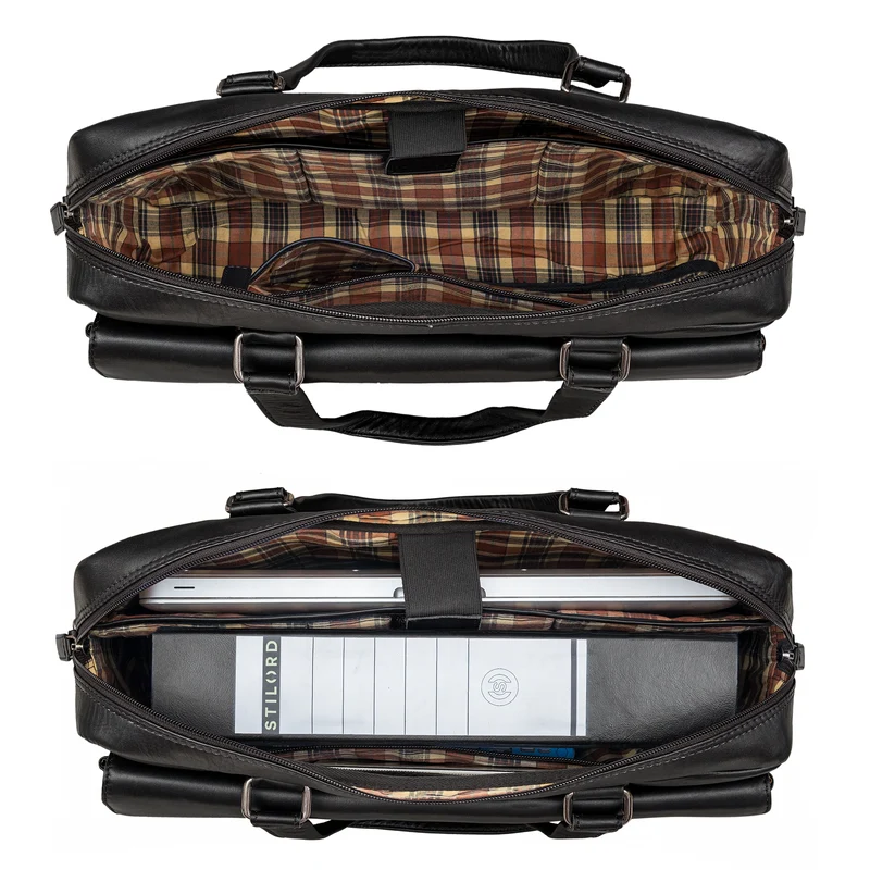 "Matthew" Leder Aktentasche A4 Damen & Herren Laptop bis 16 Zoll