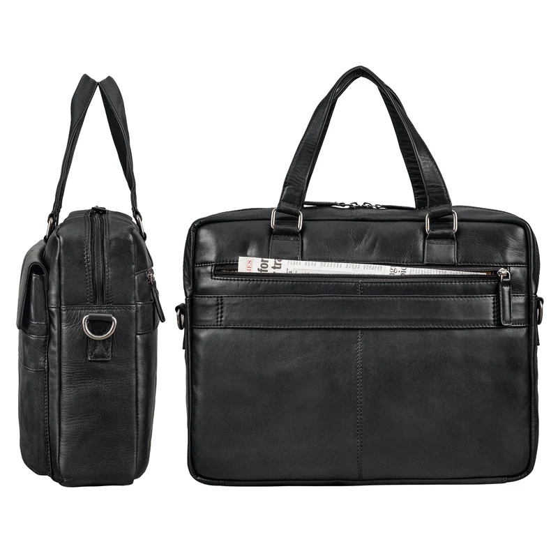 "Matthew" Leder Aktentasche A4 Damen & Herren Laptop bis 16 Zoll