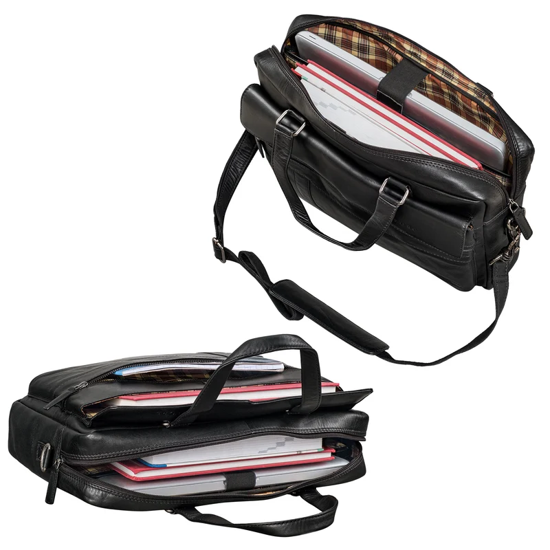 "Matthew" Leder Aktentasche A4 Damen & Herren Laptop bis 16 Zoll