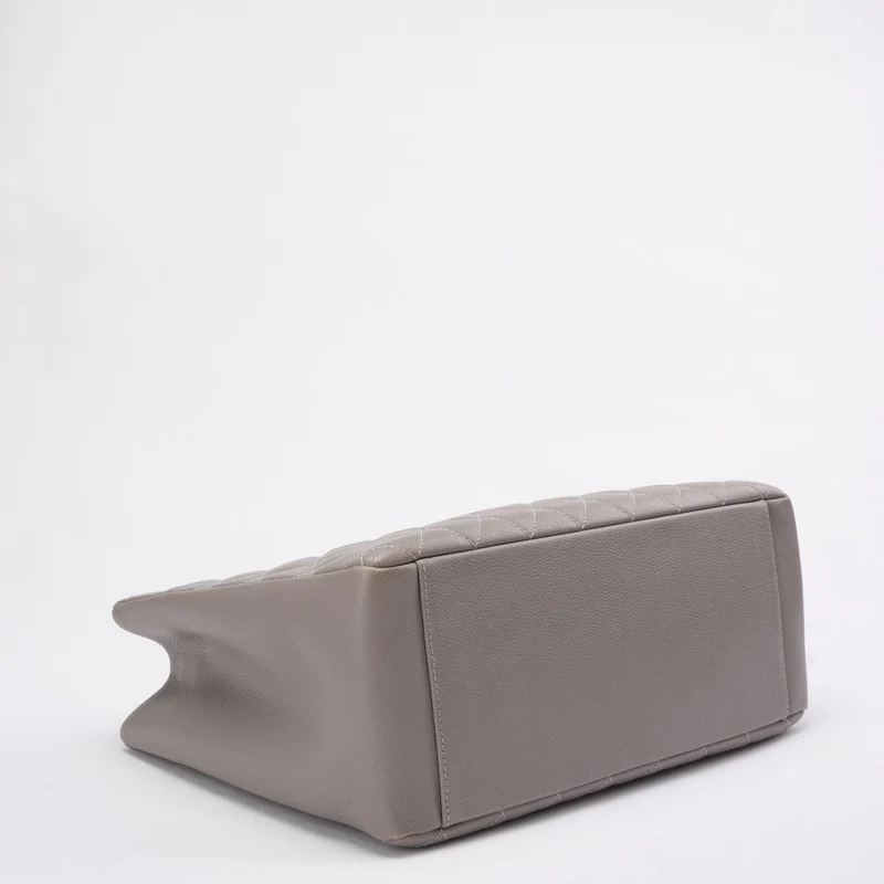 Chanel Grand Shopping Tote (GST) aus grauem Kaviarleder 2012-2013