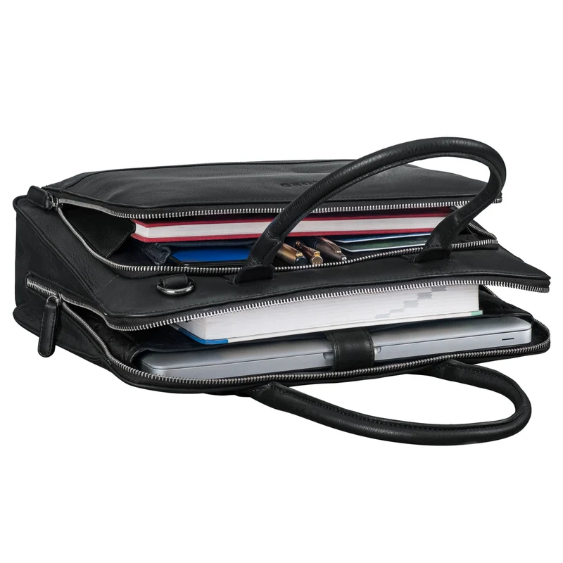 "Nola" Shopper Aktentasche Damen Leder Groß Laptoptasche 14 Zoll