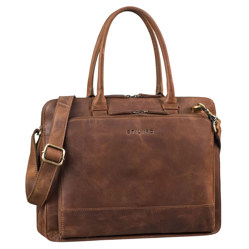 "Nola" Shopper Aktentasche Damen Leder Groß Laptoptasche 14 Zoll