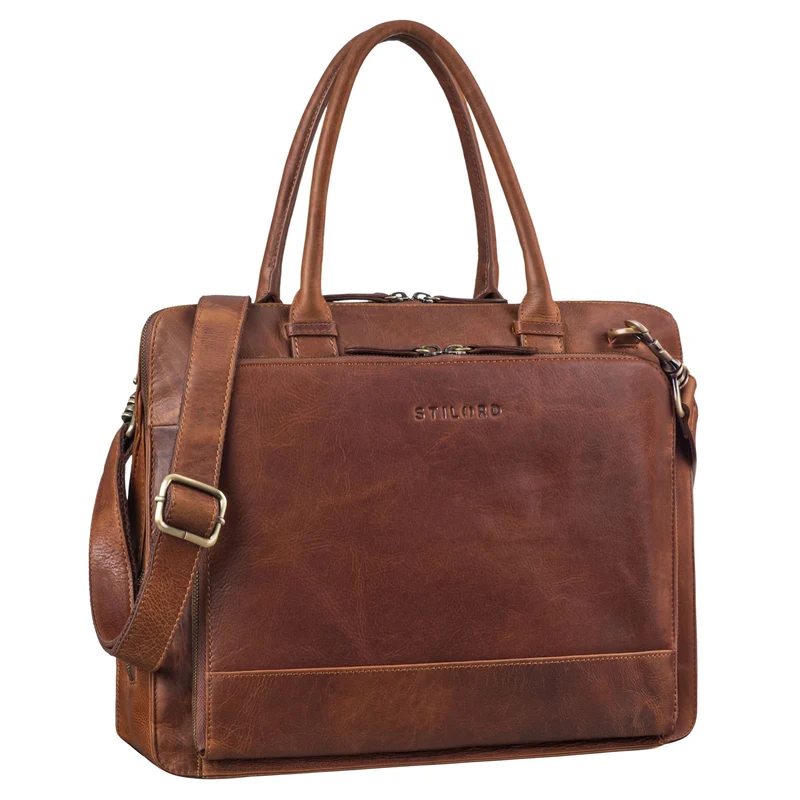 "Nola" Shopper Aktentasche Damen Leder Groß Laptoptasche 14 Zoll