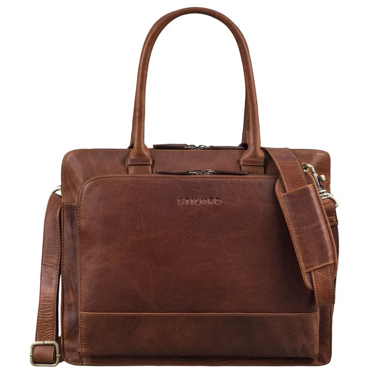 "Nola" Shopper Aktentasche Damen Leder Groß Laptoptasche 14 Zoll