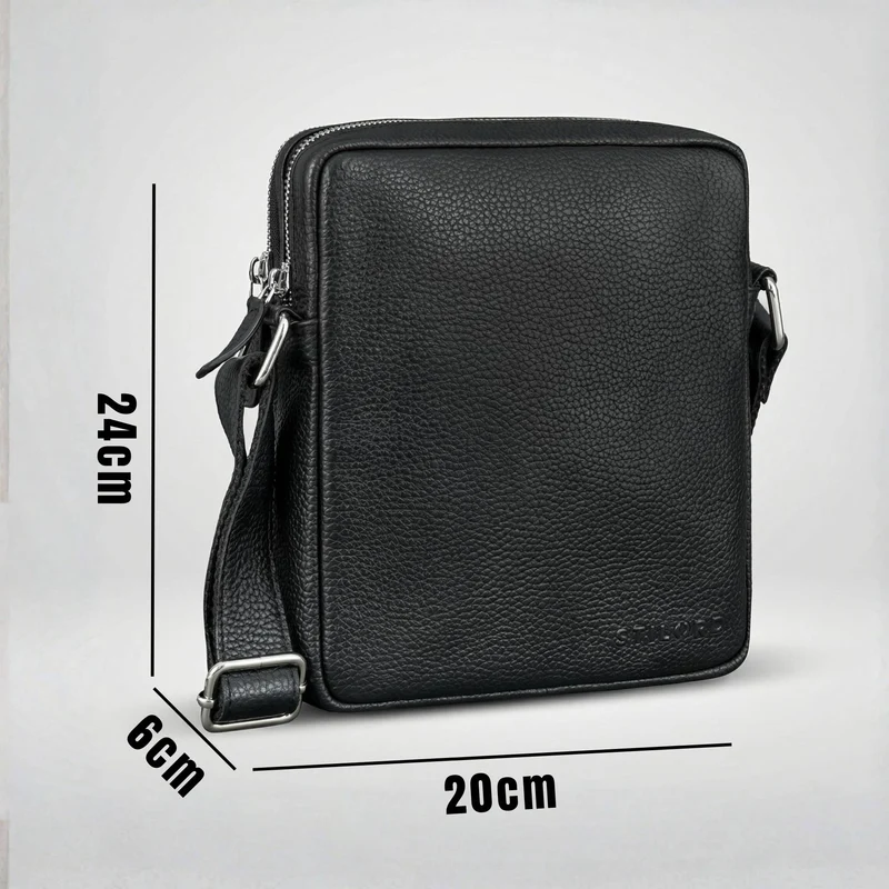 "Zander" Vintage Leder Umhängetasche Herren Klein für 8 Zoll Tablet