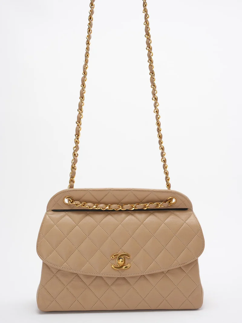Chanel Beige Vintage Zeitlose Trendy Flap Bag 2011-2012