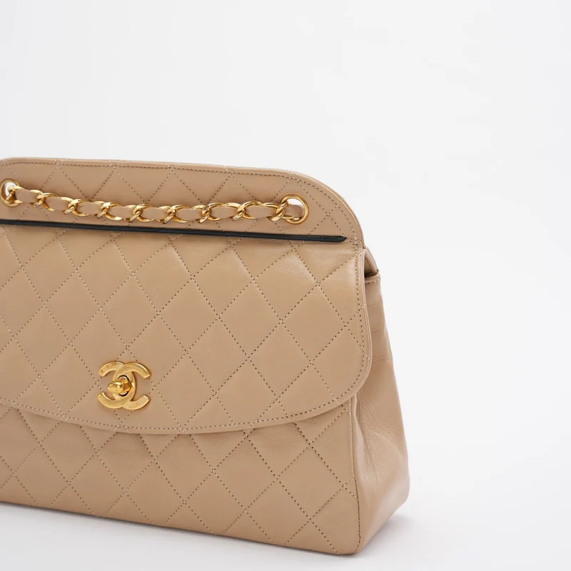 Chanel Beige Vintage Zeitlose Trendy Flap Bag 2011-2012