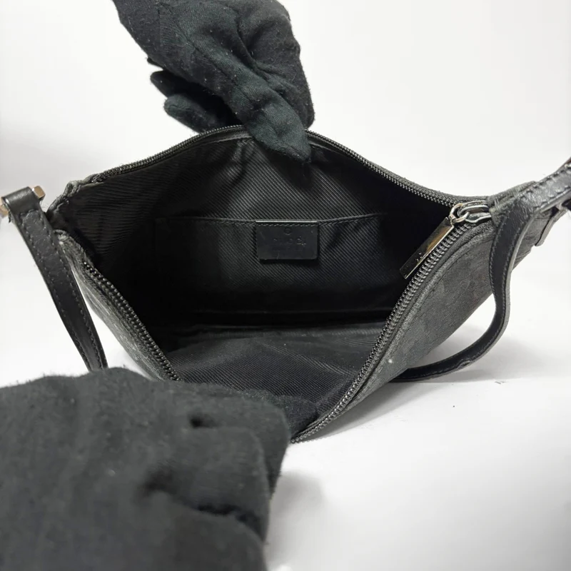 Gucci Schoudertas Zwart Canvas