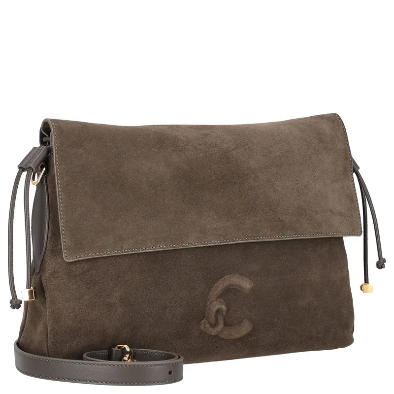 Coccinelle Lidia Suede Bim - Schultertasche 31 cm (fango/fango)
