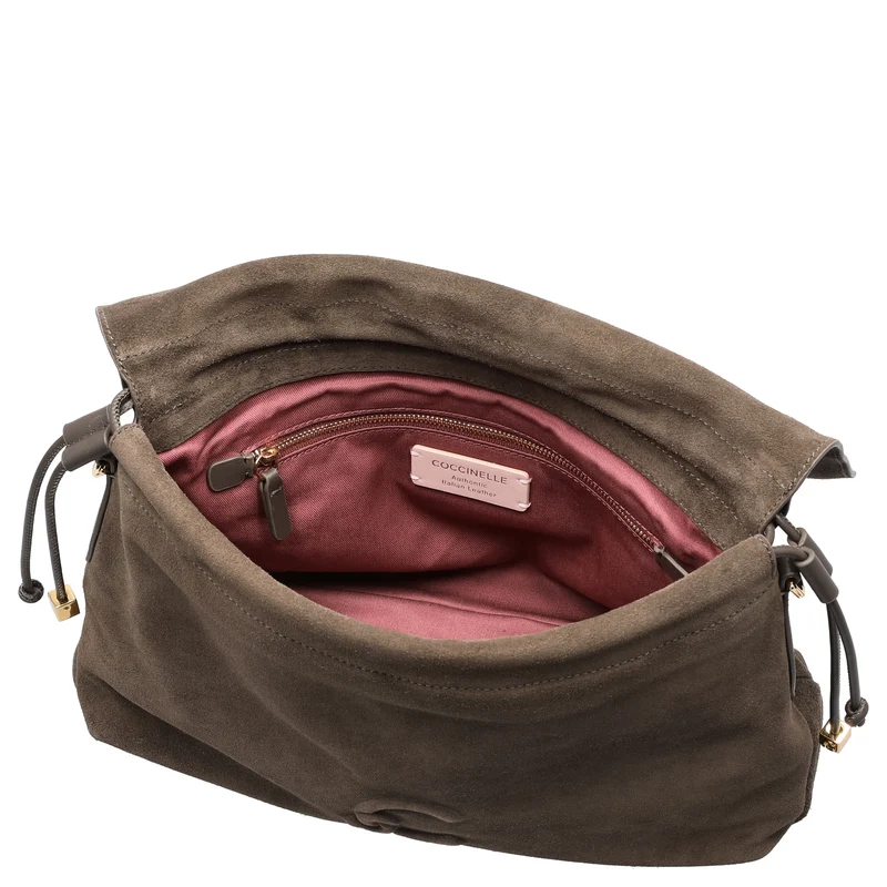 Coccinelle Lidia Suede Bim - Schultertasche 31 cm (fango/fango)