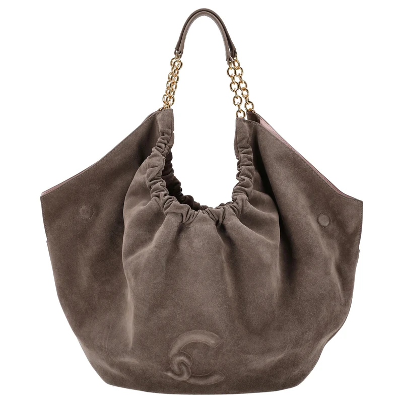 Coccinelle Smash Suede Bim - Schultertasche 35 cm (warm taupe)