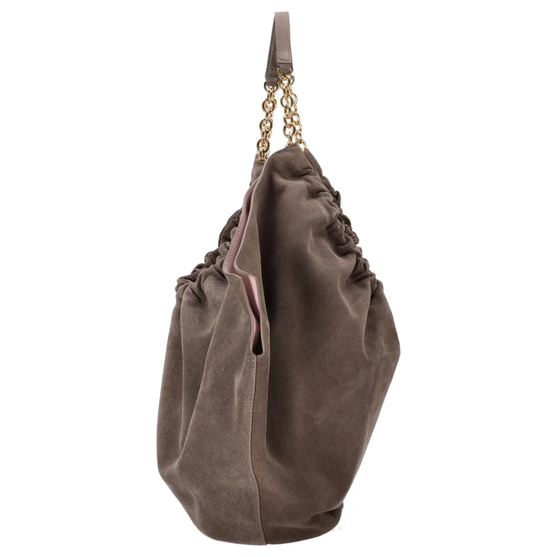 Coccinelle Smash Suede Bim - Schultertasche 35 cm (warm taupe)