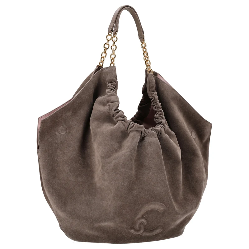 Coccinelle Smash Suede Bim - Schultertasche 35 cm (warm taupe)