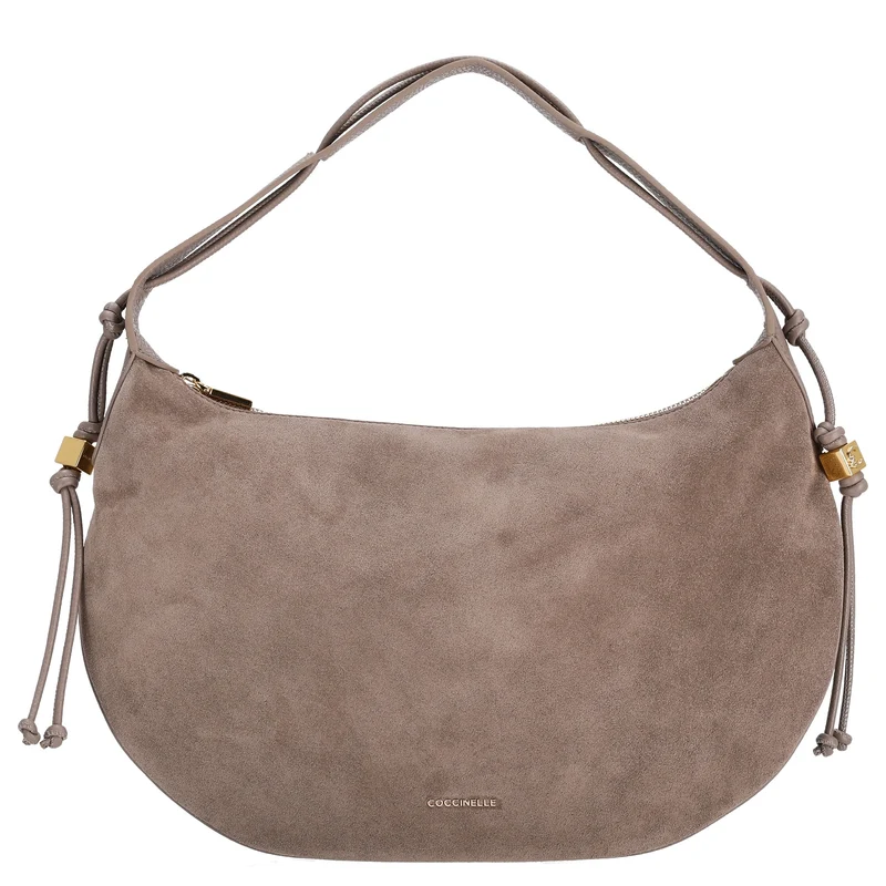 Coccinelle Thess Suede Bim - Schultertasche 38 cm (warm taupe)