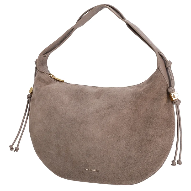 Coccinelle Thess Suede Bim - Schultertasche 38 cm (warm taupe)