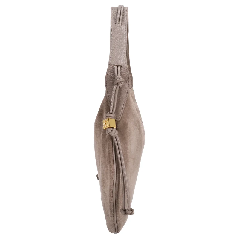 Coccinelle Thess Suede Bim - Schultertasche 38 cm (warm taupe)