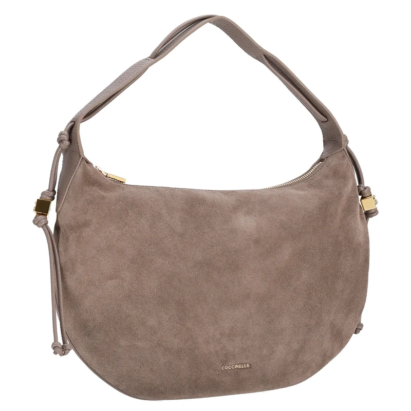 Coccinelle Thess Suede Bim - Schultertasche 38 cm (warm taupe)